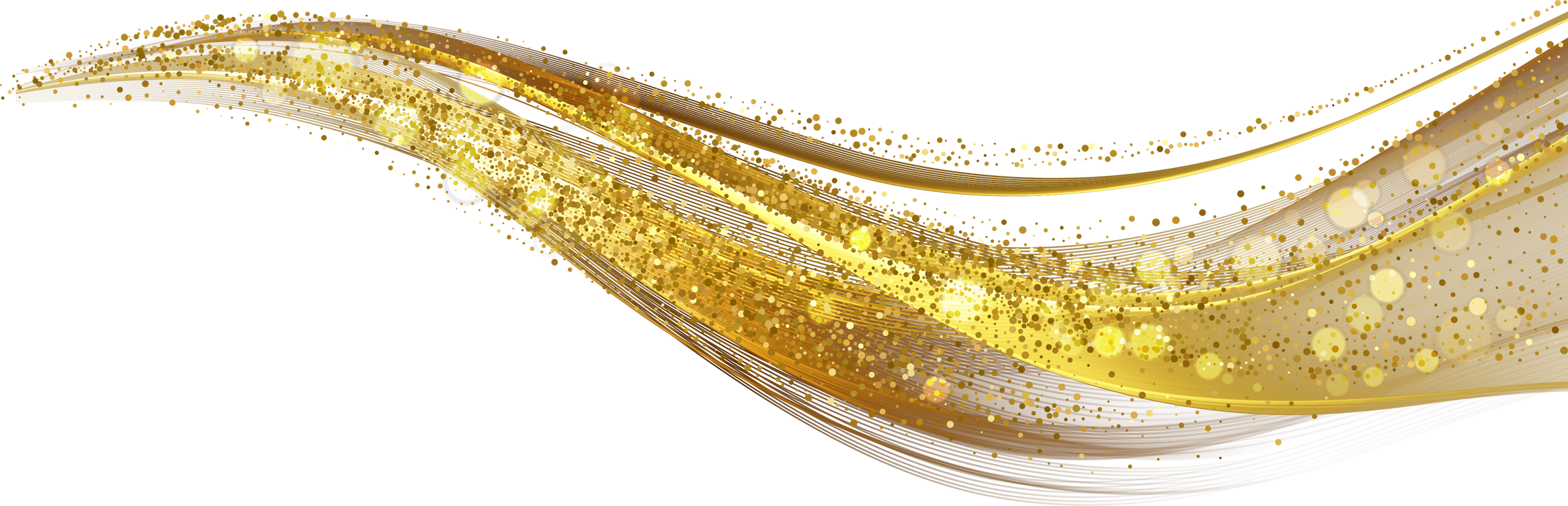 Gold Glitter Wave